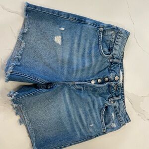 COPY - Dynamite Blue Jean Shorts Distressed Raw Hem